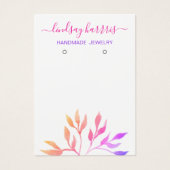 Blätter in Aquarellfarben Ohrringe Schmuckanzeigek (Vorderseite)