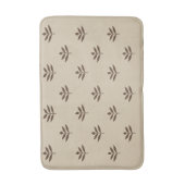 Blätter in Beige und Braun Bath Mat Badematte (Vorderseite Vertikal)
