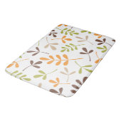 Blätter in braun-orange-grünem Sand Badematte (Schrägansicht)