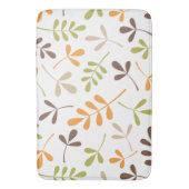 Blätter in braun-orange-grünem Sand Badematte (Vorderseite Vertikal)