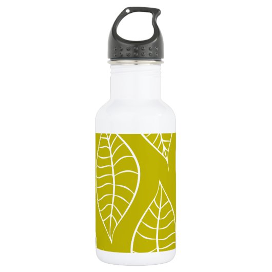 Blätter in Ctron Edelstahlflasche (Vorderseite)
