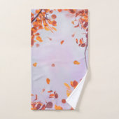 Blätter in der Herbstsaison auf dem Lavendel Badhandtuch Set (Handtuch)