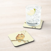 Blätter in einer Zweigniederlassung Vintager japan Getränkeuntersetzer (Rechte Seite)