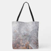Blätter in Eis (Gold) Tasche (Rückseite)