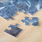 Blätter in Eisen (blau) Puzzle (Seite)
