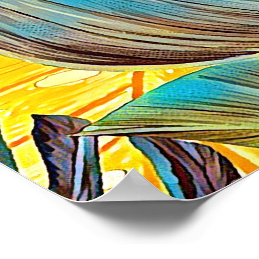 Blätter in Farben Poster (Ecke)