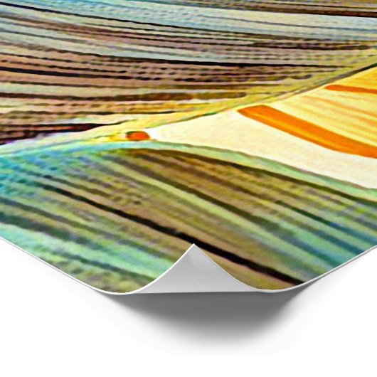 Blätter in Farben Poster (Ecke)