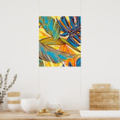 Blätter in Farben Poster (Küche)