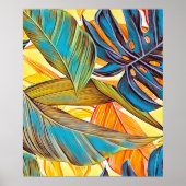 Blätter in Farben Poster (Vorne)