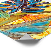 Blätter in Farben Poster (Ecke)