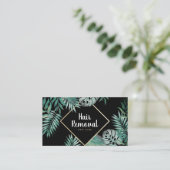 Blätter in goldfarbenem, tropisch-grünem Wasser Visitenkarte (Stehend Vorderseite)