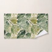 Blätter in Größe und Aquamarin Badhandtuch Set (Handtuch)