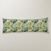 Blätter in Größe und Aquamarin Seitenschläferkissen (Rückseite)