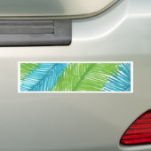 Blätter in Grün und Blau Autoaufkleber (Auf Auto)