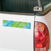 Blätter in Grün und Blau Autoaufkleber (Auf Lkw)