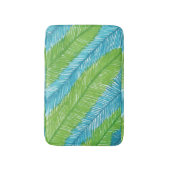 Blätter in grün und blau, Muster Bath Mat Badematte (Vorderseite Vertikal)