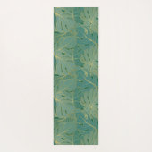 Blätter in Grün und Gold Yogamatte (Rückseite)
