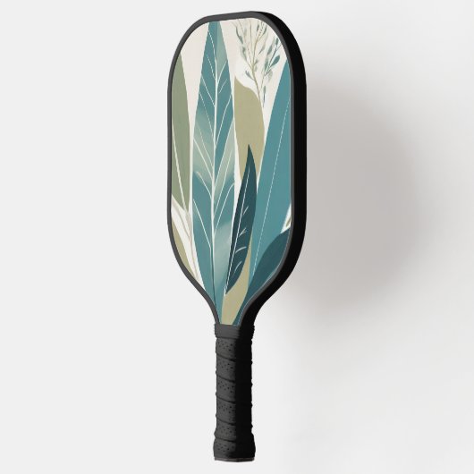 Blätter in Grüntönen Pickleball Schläger (Links)
