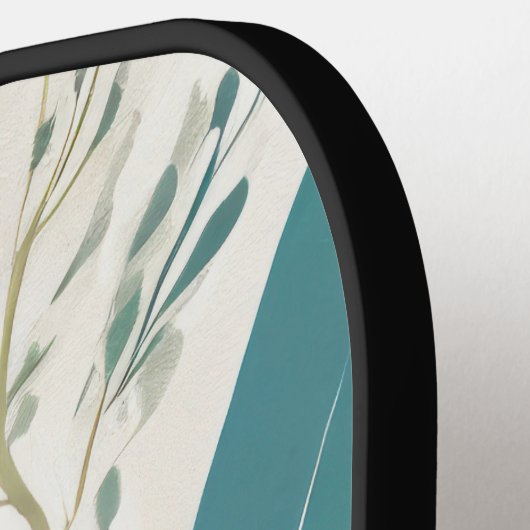 Blätter in Grüntönen Pickleball Schläger (Linke Seite)