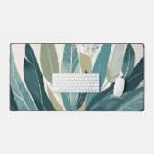 Blätter in Grüntönen Schreibtischunterlage (Tastatur & Maus)