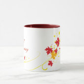 Blätter in Herbstfarben in benutzerdefinierter Tas Tasse (Zentrum)