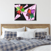 Blätter in Motion Canvas Print Leinwanddruck (Insitu (Schlafzimmer))