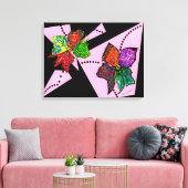 Blätter in Motion Canvas Print Leinwanddruck (Insitu (Wohnzimmer))