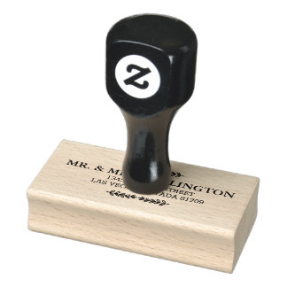 Blätter in Reihe Gummistempel