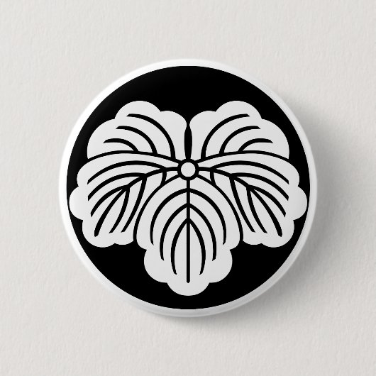 Blätter in Reiskuchen Button (Vorderseite)