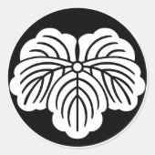 Blätter in Reiskuchen Runder Aufkleber (Vorderseite)