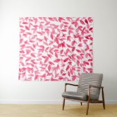 Blätter in Rot Wandteppich (Beispiel (Horizontal))