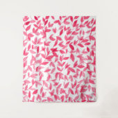 Blätter in Rot Wandteppich (Vorderseite)