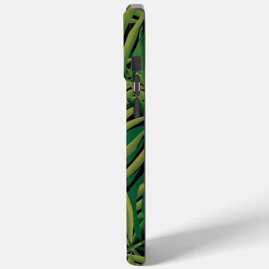 Blätter in Schwarz und Grün Case-Mate iPhone Hülle (Rückseite / Links)