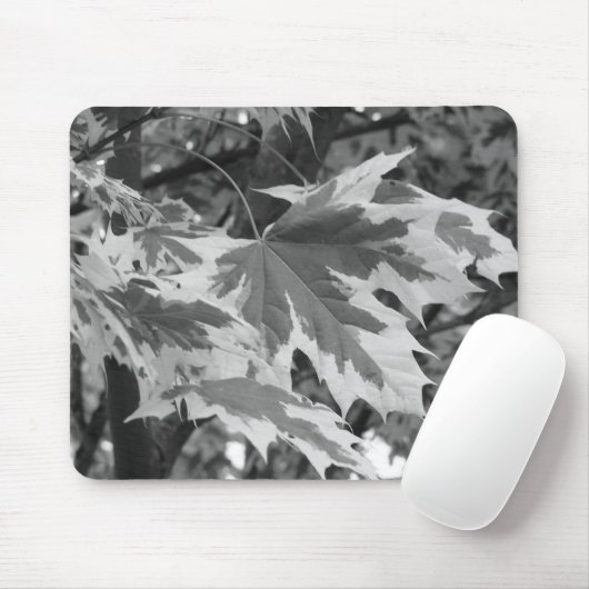Blätter in Schwarz und Weiß Mousepad (Mit Mouse)