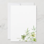 Blätter in Wasserfarbe Einladung (Rückseite)