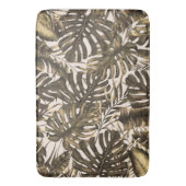 Blätter Insel Olivgrün & Creme Tropical Palm Badematte (Vorderseite Vertikal)