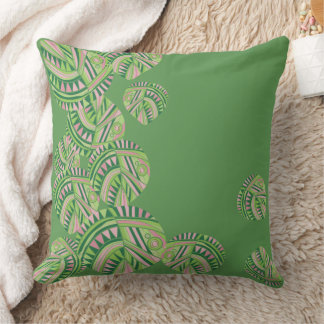 Blätter Jazz / Green Dusty Pink 4 Kissen