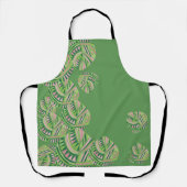 Blätter Jazz / Green Dusty Pink 4 Schürze (Vorderseite)