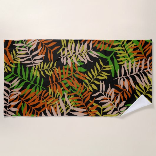 Blätter JUNGLE NATUR Strandtuch (Vorderseite)