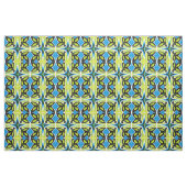 Blätter Kacheln in afrikanischer Folklorekunst bla Stoff (Fat Quarter (45,7 x 55,9 cm))