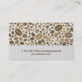 Blätter Kaffeebohnen Visitenkarte (Rückseite)