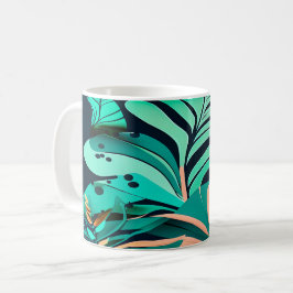 Blätter Kaffeetasse