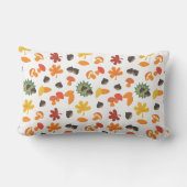 Blätter, Kastanien und Pilze im Muster Lendenkissen (Rückseite)