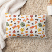 Blätter, Kastanien und Pilze im Muster Lendenkissen (Decke)