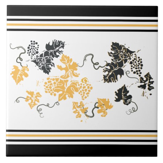 Blätter Keramik Tile Fliese (Vorderseite)