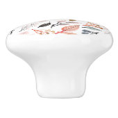 Blätter Keramikknauf (Seitenansicht)