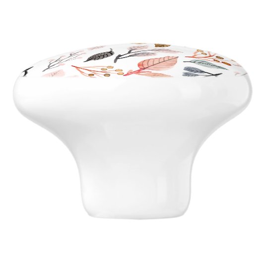 Blätter Keramikknauf (Seitenansicht)