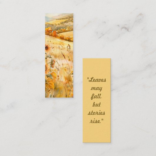 Blätter können fallen, aber die Geschichten steige Mini Visitenkarte (Vorne/Hinten)