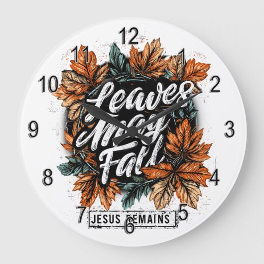 Blätter können fallen... große wanduhr (Vorderseite)