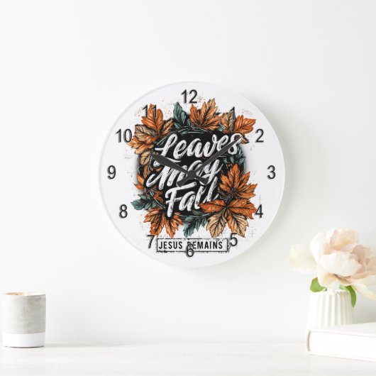 Blätter können fallen... große wanduhr (Zuhause)